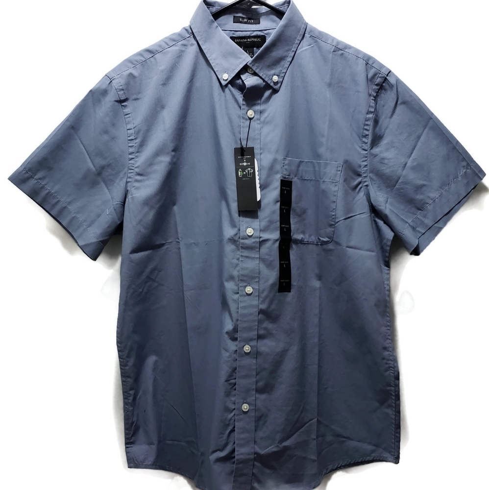 Banana republic slim fit short sleeve men shirtC18